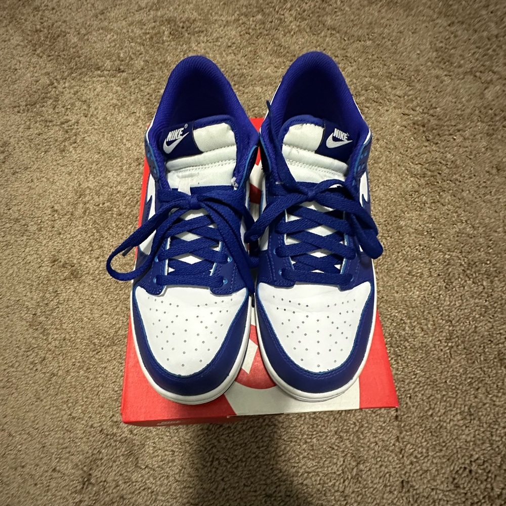 Nike Kids Sneakers White and Blue Low-Top
